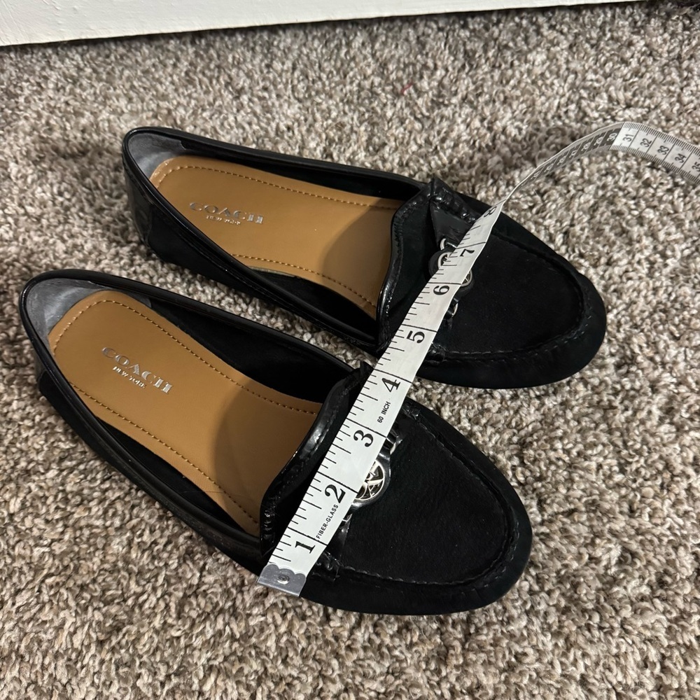 Coach Women's Black Loafers with Silver Accent Size 7 - Picture 14 of 15